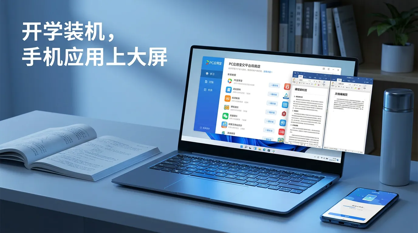 开学装机，先装 PC 应用宝：学习办公 App 搬上电脑，大屏更高效(图1)